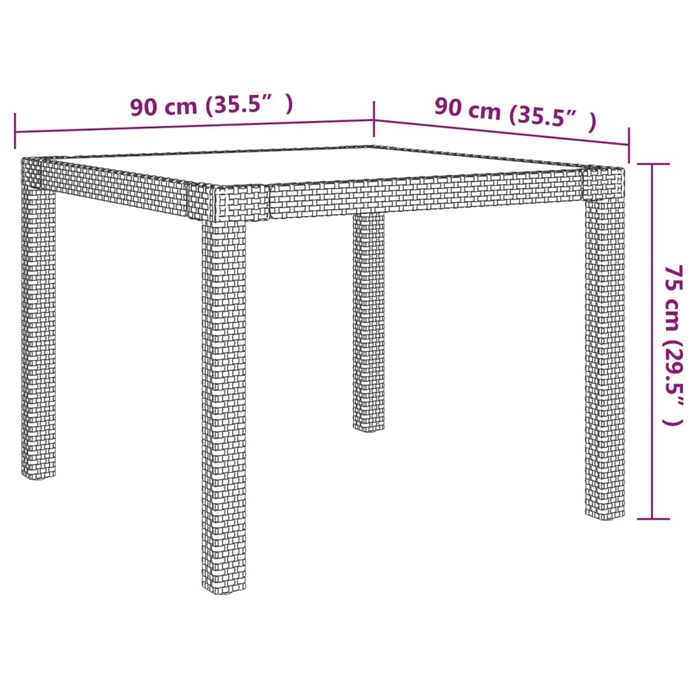 vidaXL 5 Piece Outdoor Dining Set with Cushions - Poly Rattan Beige - Modern Patio Furniture