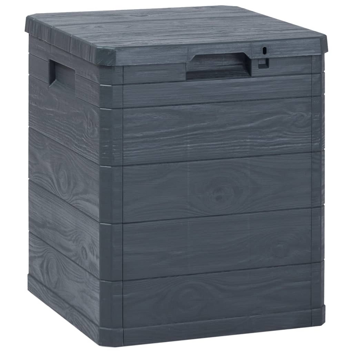 vidaXL Patio Storage Box 23.8 gal Anthracite - Weather-Resistant, Lockable, Easy to Assemble