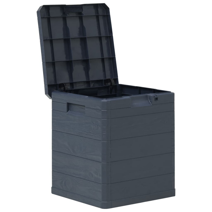 vidaXL Patio Storage Box 23.8 gal Anthracite - Weather-Resistant, Lockable, Easy to Assemble