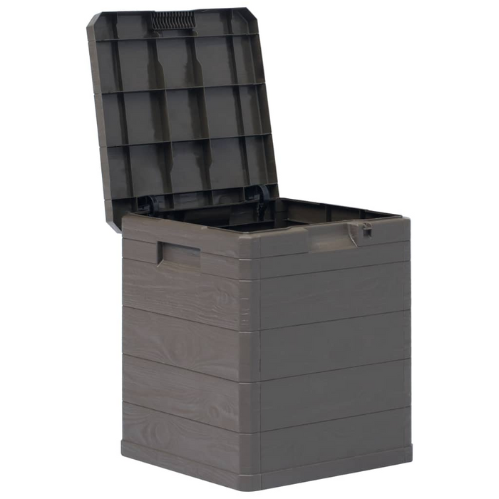 vidaXL Patio Storage Box 23.8 gal Brown - Weather-Resistant Plastic