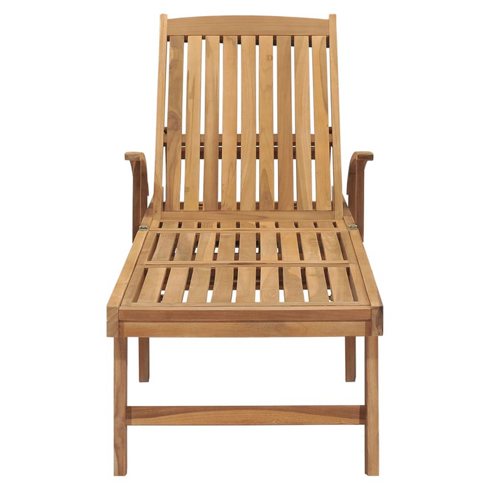 vidaXL Sun Lounger Solid Teak Wood – Durable, Weather-Resistant Outdoor Furniture