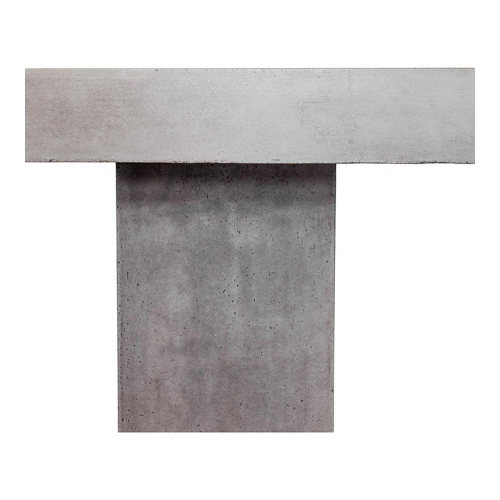 Antonius Outdoor Concrete Dining Table, Dark Grey