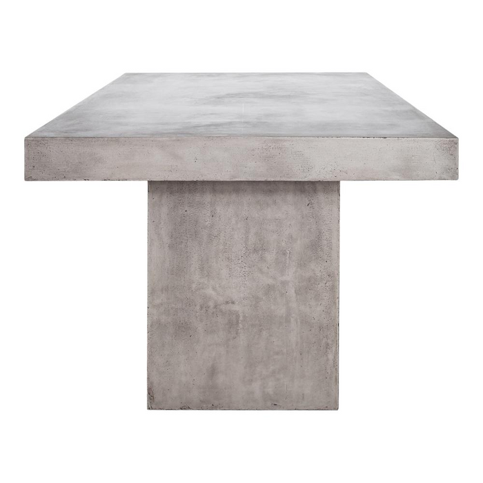 Antonius Outdoor Concrete Dining Table, Dark Grey