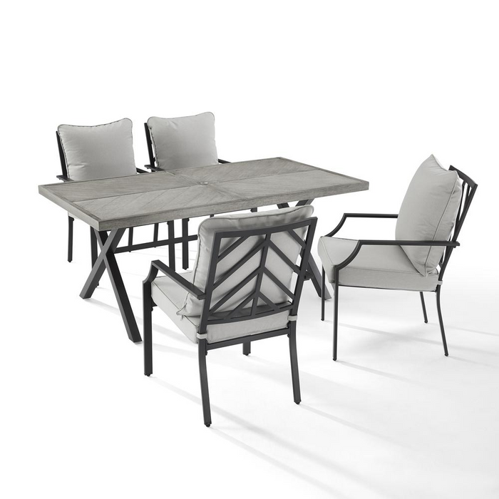 Otto 5 Piece Outdoor Metal Dining Set