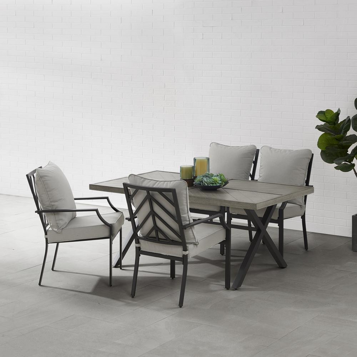 Otto 5 Piece Outdoor Metal Dining Set