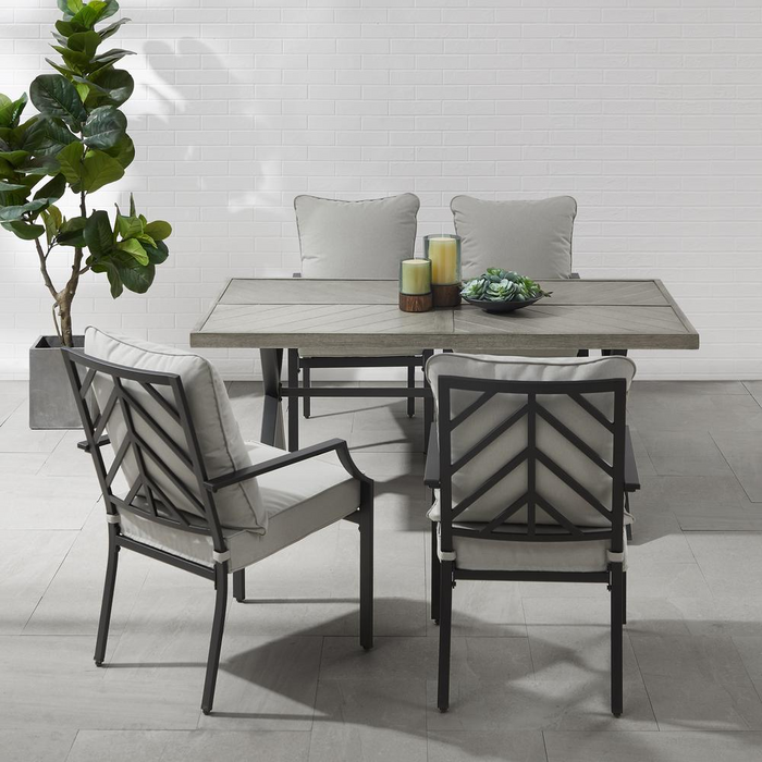 Otto 5 Piece Outdoor Metal Dining Set