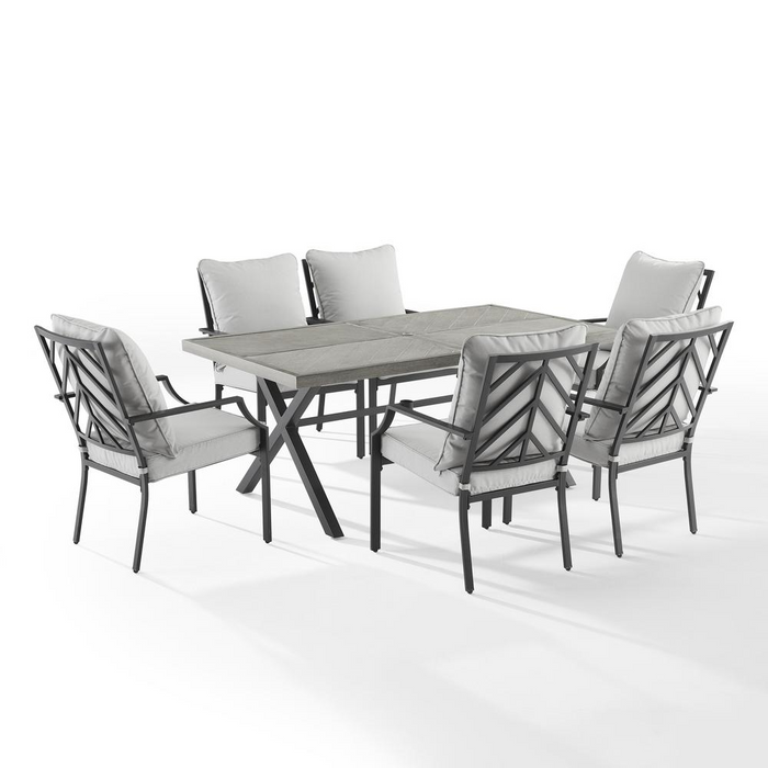 Otto 7 Piece Outdoor Metal Dining Set