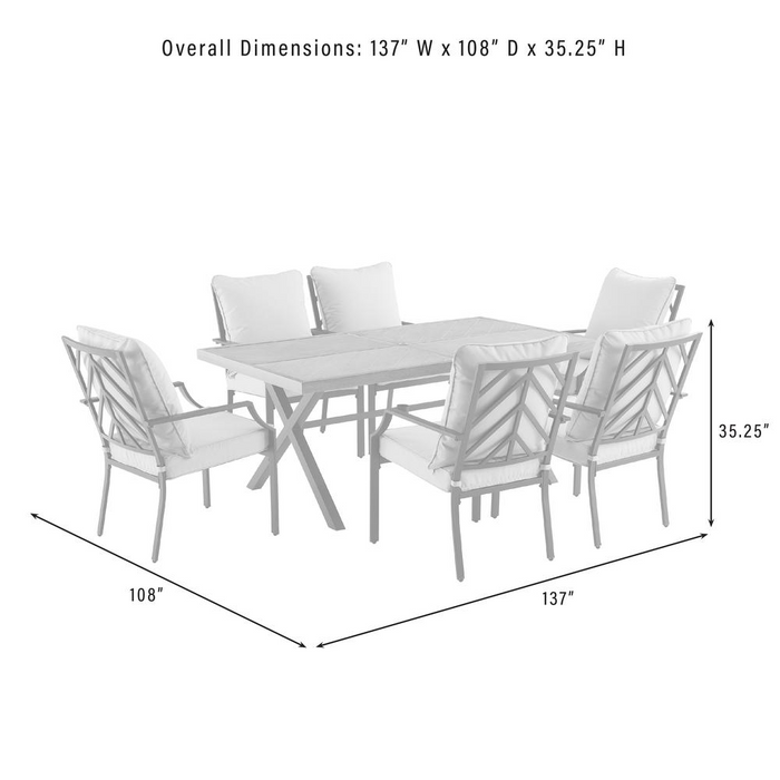 Otto 7 Piece Outdoor Metal Dining Set