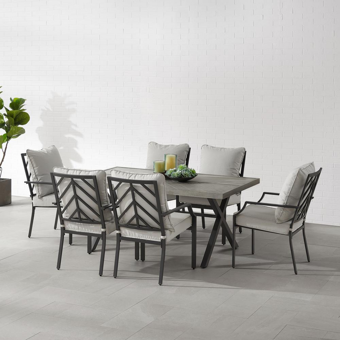 Otto 7 Piece Outdoor Metal Dining Set