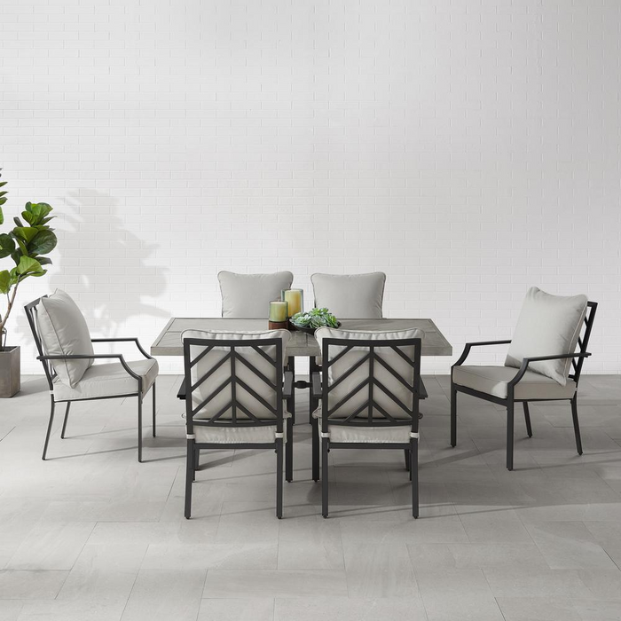 Otto 7 Piece Outdoor Metal Dining Set