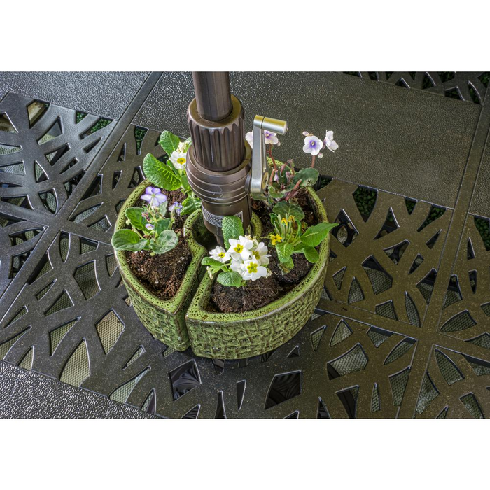 Cobblestone Umbrella Planter - Island Green