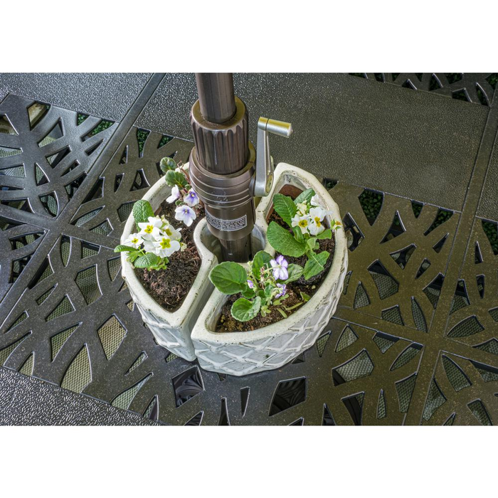 Trellis Umbrella Planter - Crema