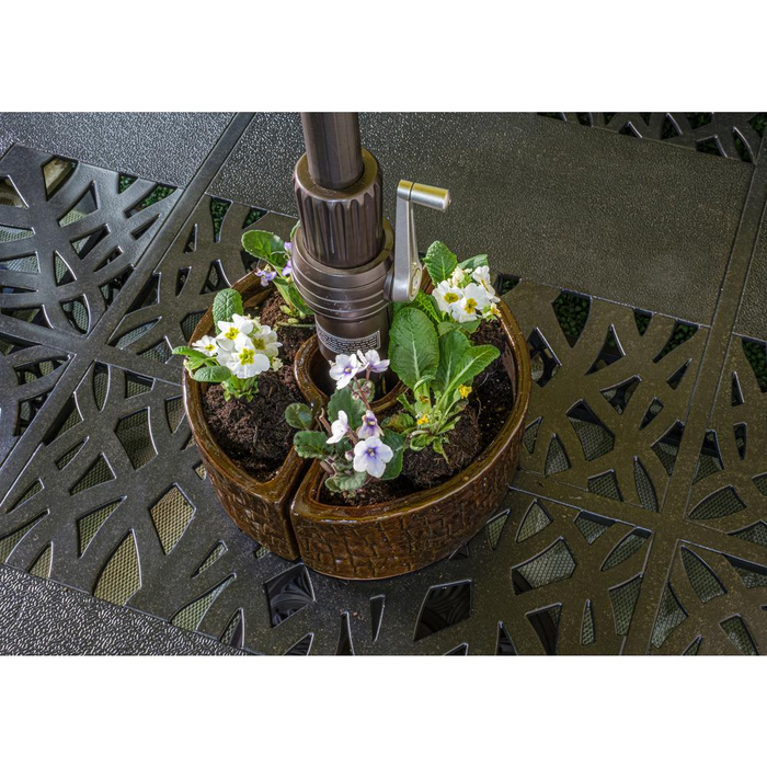 Cobblestone Umbrella Planter - Terra Brown