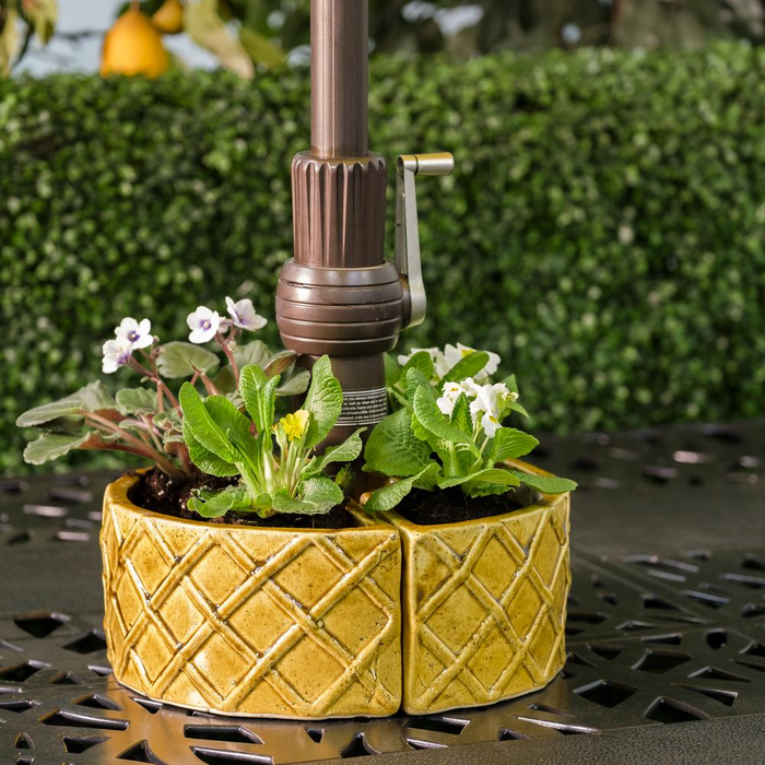 Trellis Umbrella Planter - Terra Gold