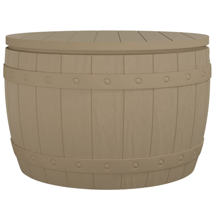 vidaXL 3-in-1 Patio Storage Box | Light Brown Polypropylene