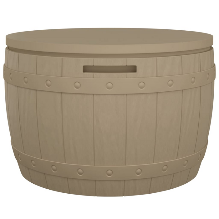 vidaXL 3-in-1 Patio Storage Box | Light Brown Polypropylene