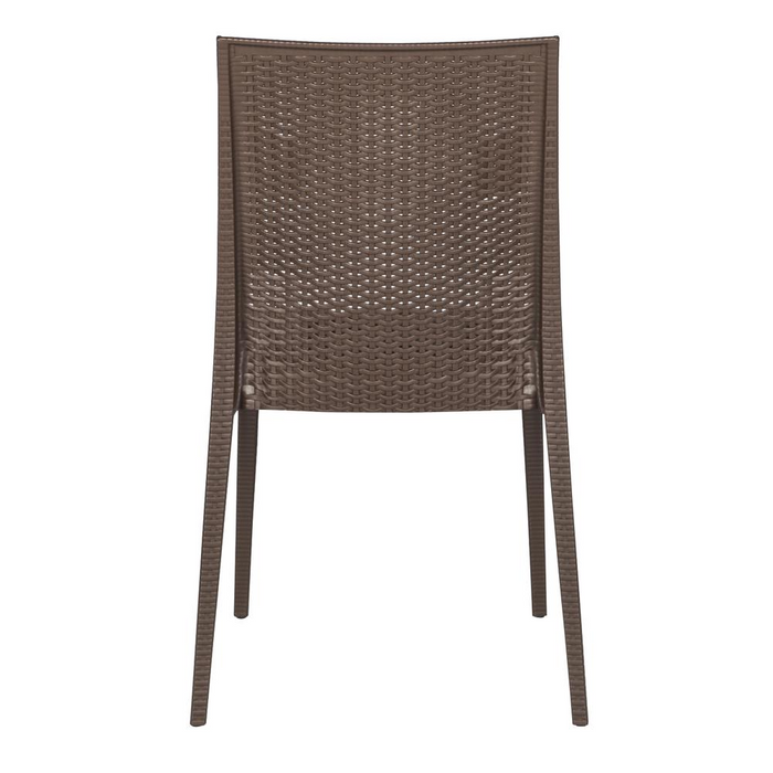 Weave Mace Indoor/Outdoor Dining Chair (Armless) - Set of 2 | Modern, UV-Protected, Stackable, Lightweight