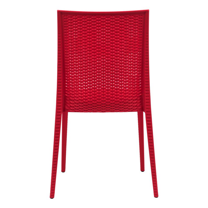 Weave Mace Armless Dining Chairs | Indoor/Outdoor Set of 2 | Stylish & Stackable