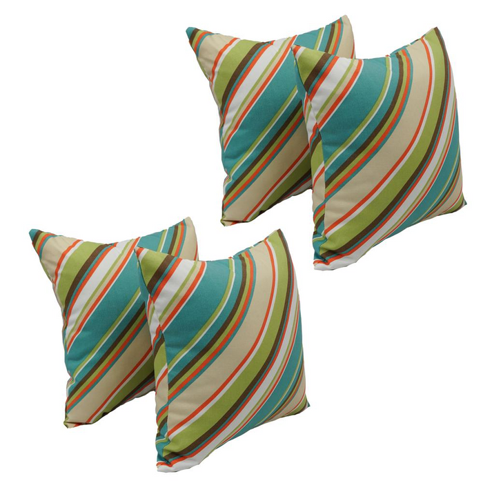 17-inch Square Polyester Outdoor Throw Pillows (Set of 4) 9910-S4-OD-103