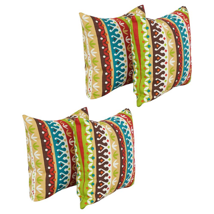 17-inch Square Polyester Outdoor Throw Pillows (Set of 4) 9910-S4-OD-212