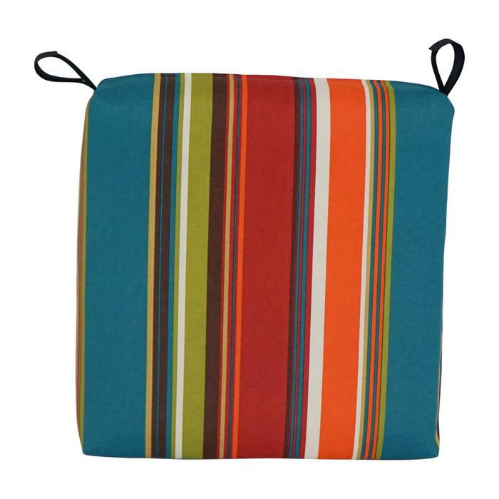 Blazing Needles Set of 4 Outdoor Chair Cushions, Westport Teal - Vibrant and Stylish