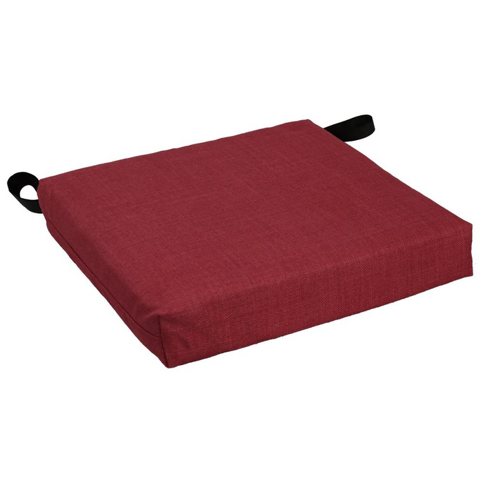 Blazing Needles Set of 4 Outdoor Chair Cushions - Premium Merlot Red