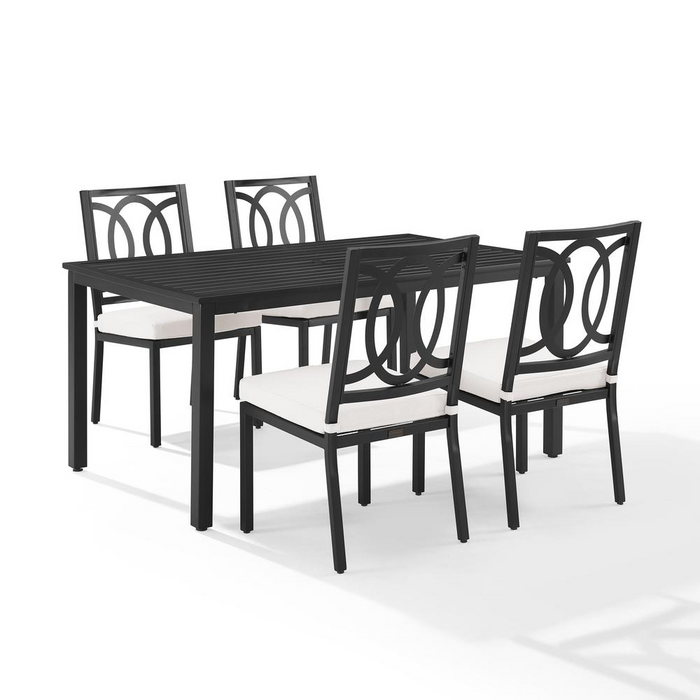 Chambers 5Pc Outdoor Metal Dining Set - Elegant & Weather-Resistant Patio Furniture