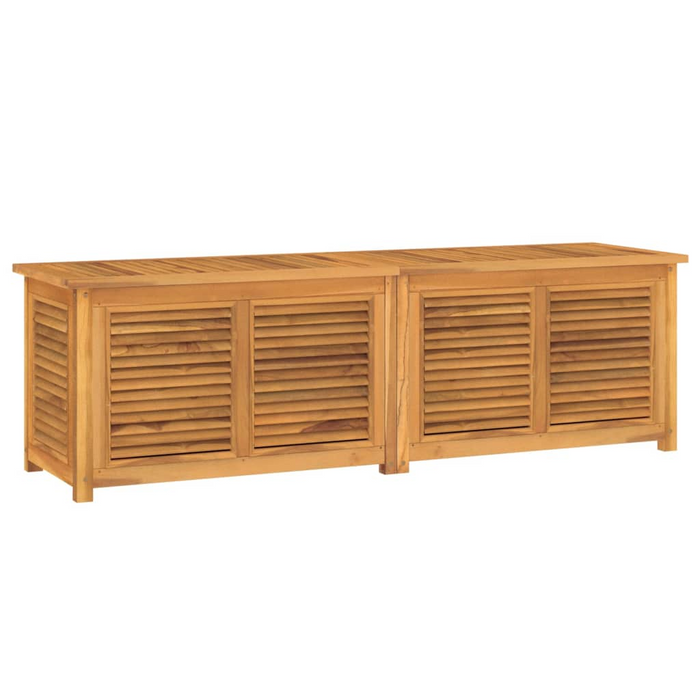 vidaXL Patio Storage Box Solid Wood Teak with PE Bag 68.9"x19.7"x21.7" - Elegant and Durable Outdoor Chest