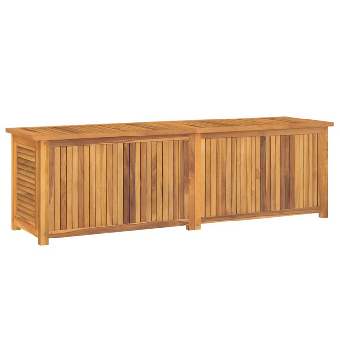 vidaXL Patio Storage Box Solid Wood Teak with PE Bag 68.9"x19.7"x21.7" - Elegant and Durable Outdoor Chest