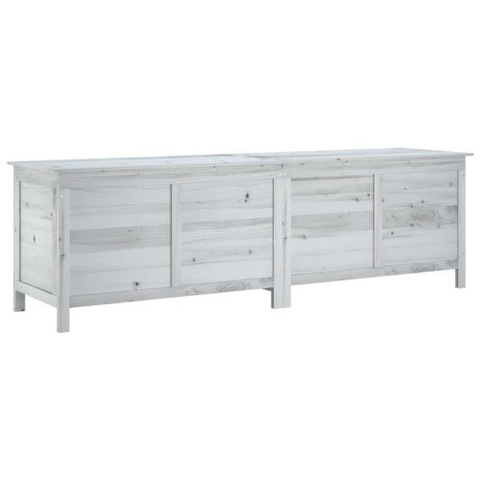 vidaXL Patio Storage Box White 78.1"x19.7"x22.2" Solid Wood Fir - Ample Storage Space & Durable Design