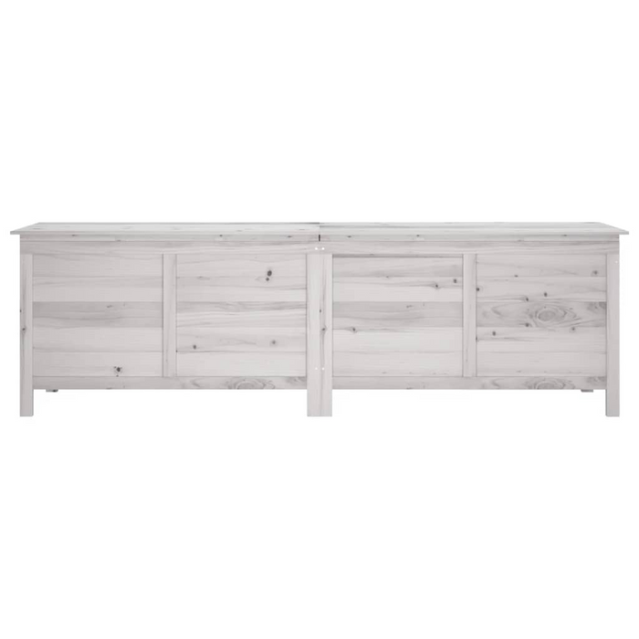 vidaXL Patio Storage Box White 78.1"x19.7"x22.2" Solid Wood Fir - Ample Storage Space & Durable Design