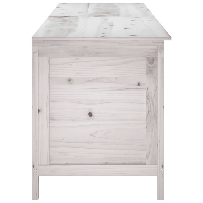 vidaXL Patio Storage Box White 78.1"x19.7"x22.2" Solid Wood Fir - Ample Storage Space & Durable Design