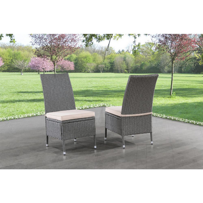 6 Piece PE Wicker/Rattan Outdoor Dining Set with 4 Chairs and Dining Bench