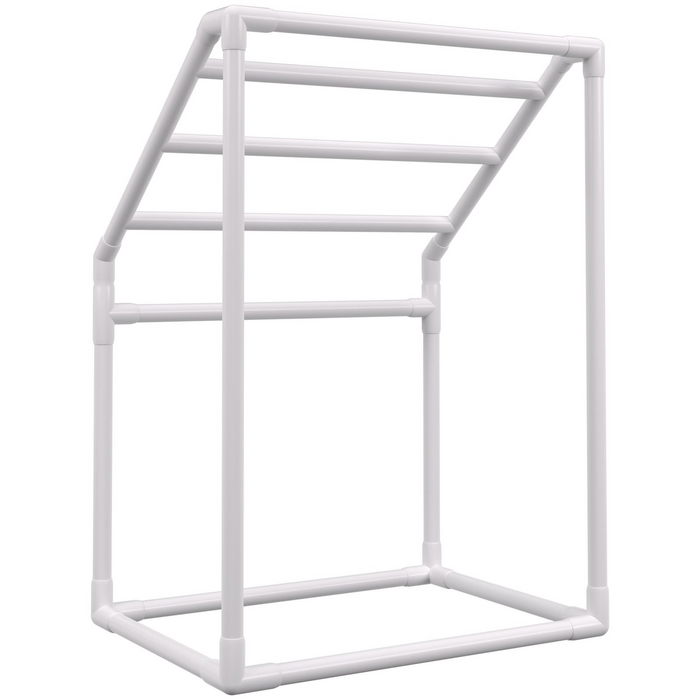 VEVOR Pool Towel Rack - Freestanding Outdoor PVC Trapedozal Poolside Storage Organizer