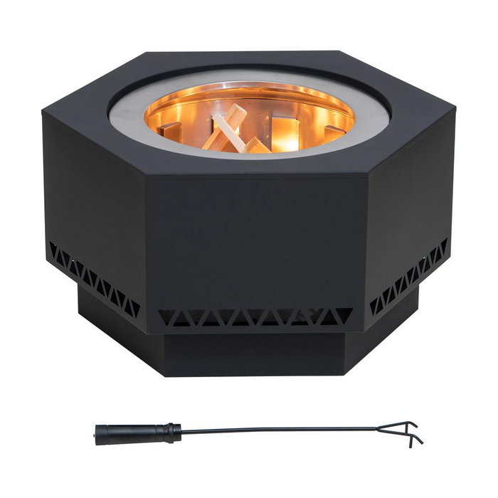 28 In. Hexagonal Outdoor Fire Pit