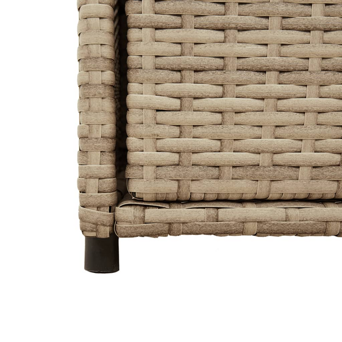 vidaXL Patio Storage Cabinet Beige 21.7"x21.7"x43.7" Poly Rattan - Outdoor Furniture Storage | vidaXL.com