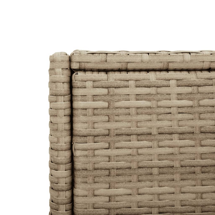 vidaXL Patio Storage Cabinet Beige 21.7"x21.7"x43.7" Poly Rattan - Outdoor Furniture Storage | vidaXL.com