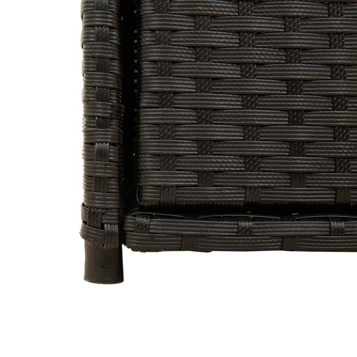 vidaXL Patio Storage Cabinet Black 21.7"x21.7"x43.7" Poly Rattan - Outdoor Furniture Storage