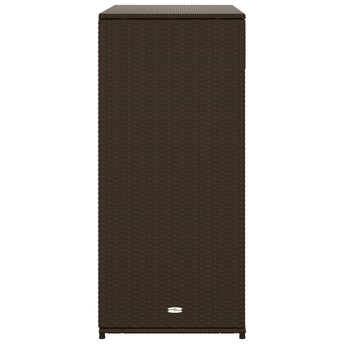 vidaXL Brown Poly Rattan Patio Storage Cabinet - 41.3"x21.7"x44.5" | Durable Outdoor Organizer