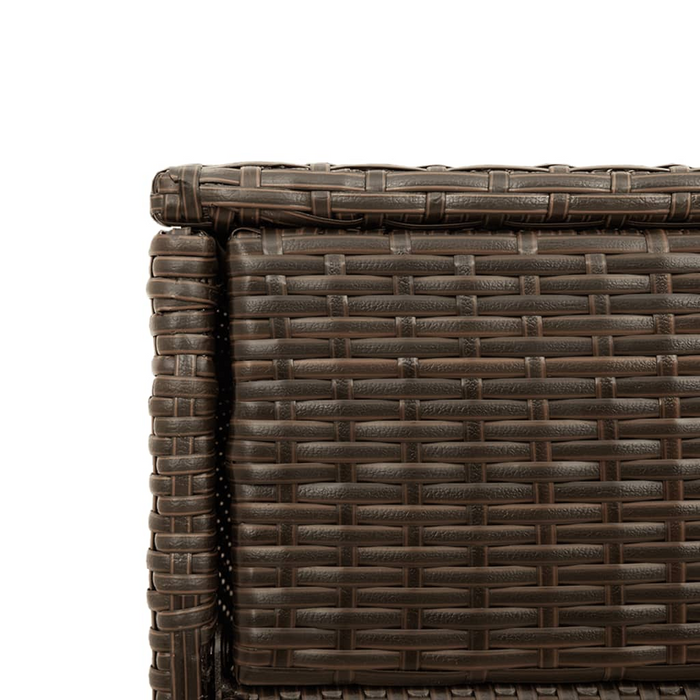 vidaXL Brown Poly Rattan Patio Storage Cabinet - 41.3"x21.7"x44.5" | Durable Outdoor Organizer