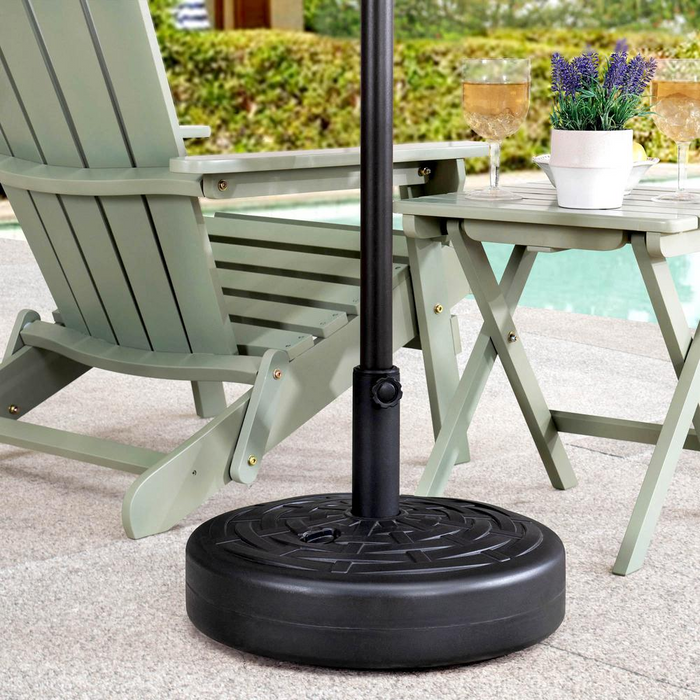 Sunjoy Universal Black Water and Sand Inject Weave Texture Patio Umbrella Base