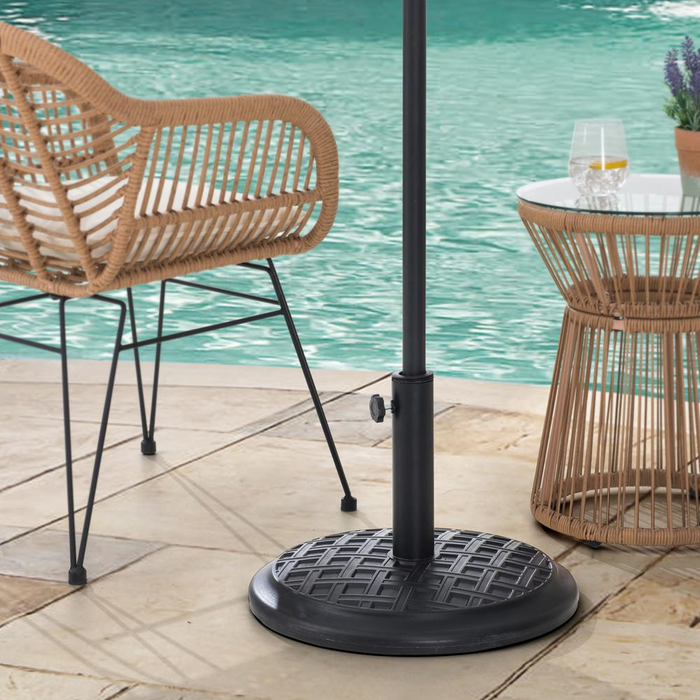 Sunjoy Universal 33 lb. Black Heavy Duty Cement Filled Patio Umbrella Base