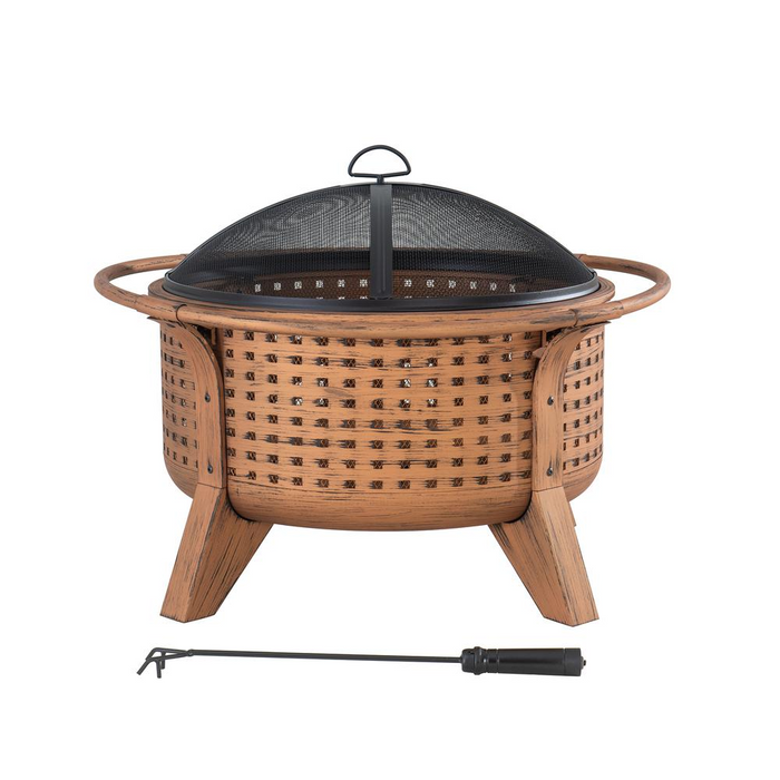 Sunjoy 30 in. Outdoor Wood-Burning Fire Pit - Create a Cozy Backyard Retreat