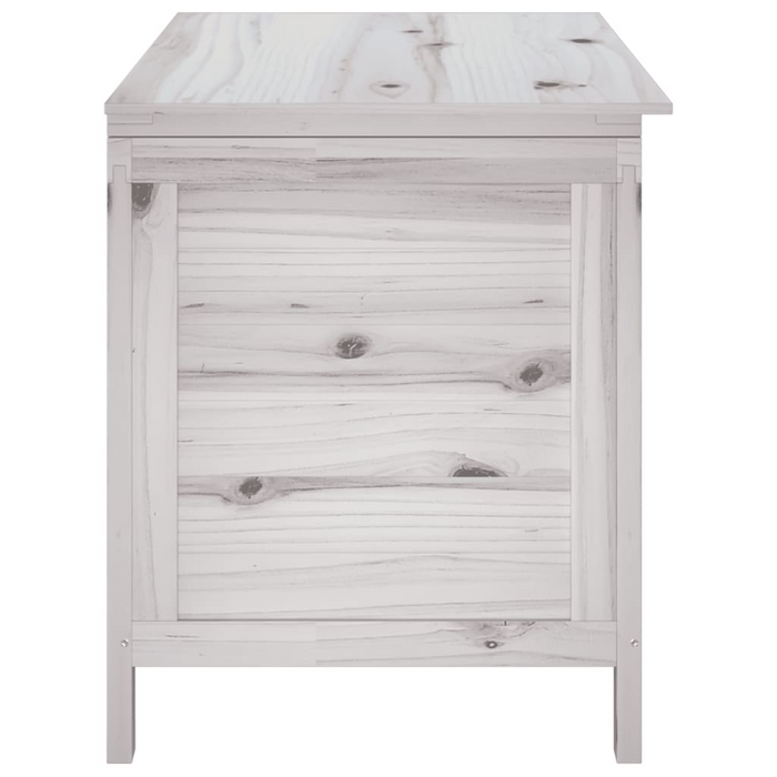 vidaXL White Patio Storage Box 39"x19.5"x23" - Solid Fir Wood for Garden & Outdoor