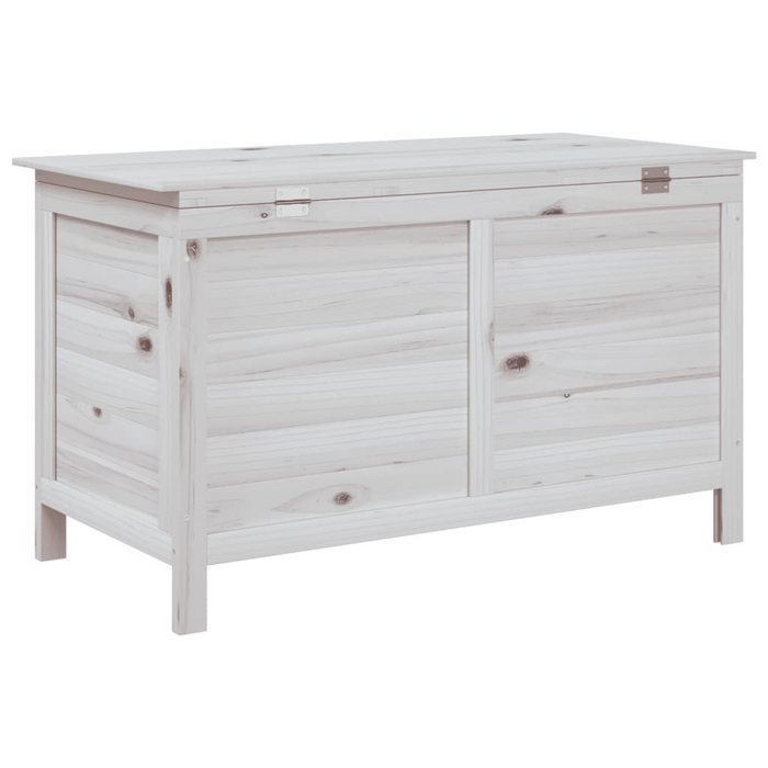 vidaXL White Patio Storage Box 39"x19.5"x23" - Solid Fir Wood for Garden & Outdoor