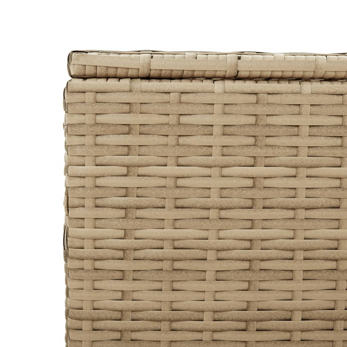 vidaXL Garden Storage Box Mix Beige 123.9 Gal Poly Rattan - Outdoor Furniture Storage Solution