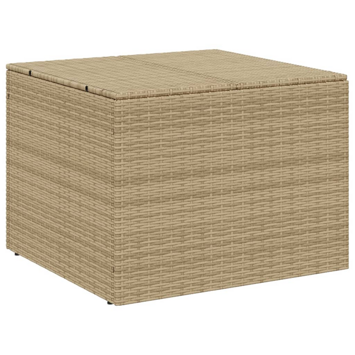 vidaXL Garden Storage Box Mix Beige 76.9 Gal Poly Rattan - Perfect for Outdoor Storage