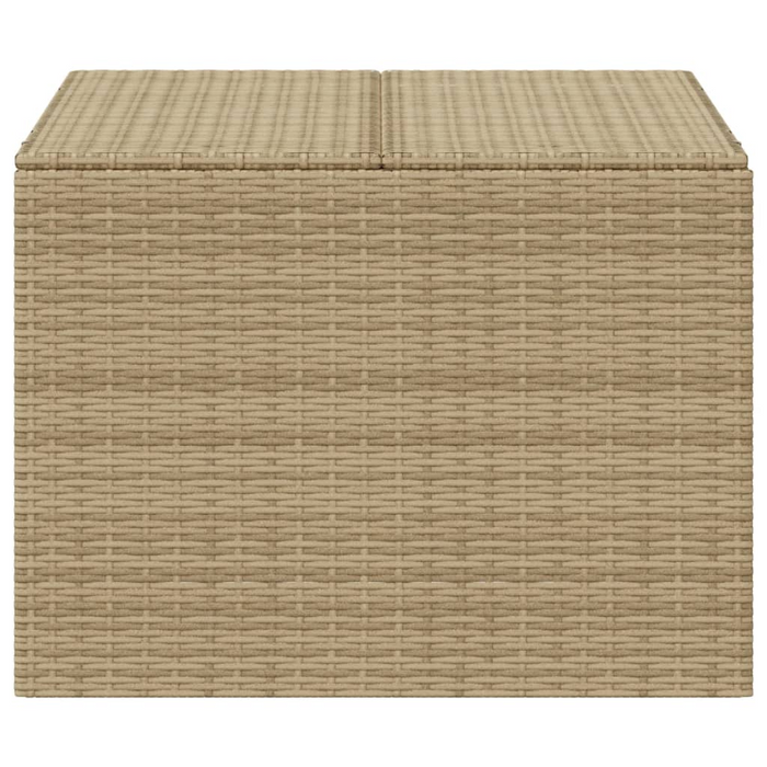 vidaXL Garden Storage Box Mix Beige 76.9 Gal Poly Rattan - Perfect for Outdoor Storage