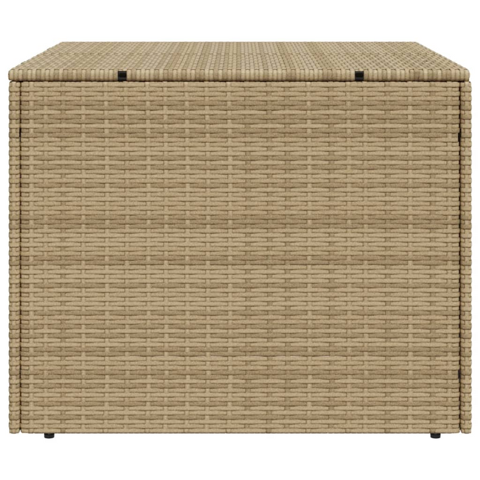 vidaXL Garden Storage Box Mix Beige 76.9 Gal Poly Rattan - Perfect for Outdoor Storage