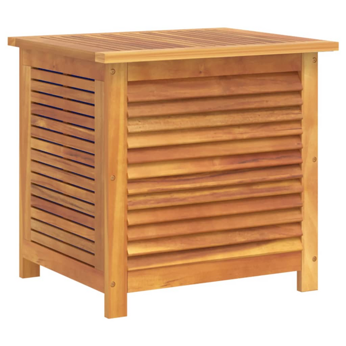 vidaXL Garden Storage Box with Louver | Solid Wood Acacia | 23.6" x 19.7" x 22" | Outdoor Cushion & Toy Chest